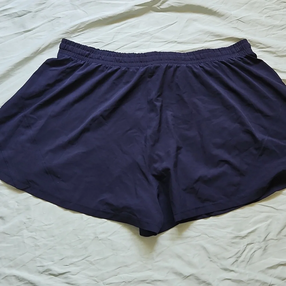 Avia Navy Blue Athletic Shorts, With Comoression Shorts Built In, Size XL